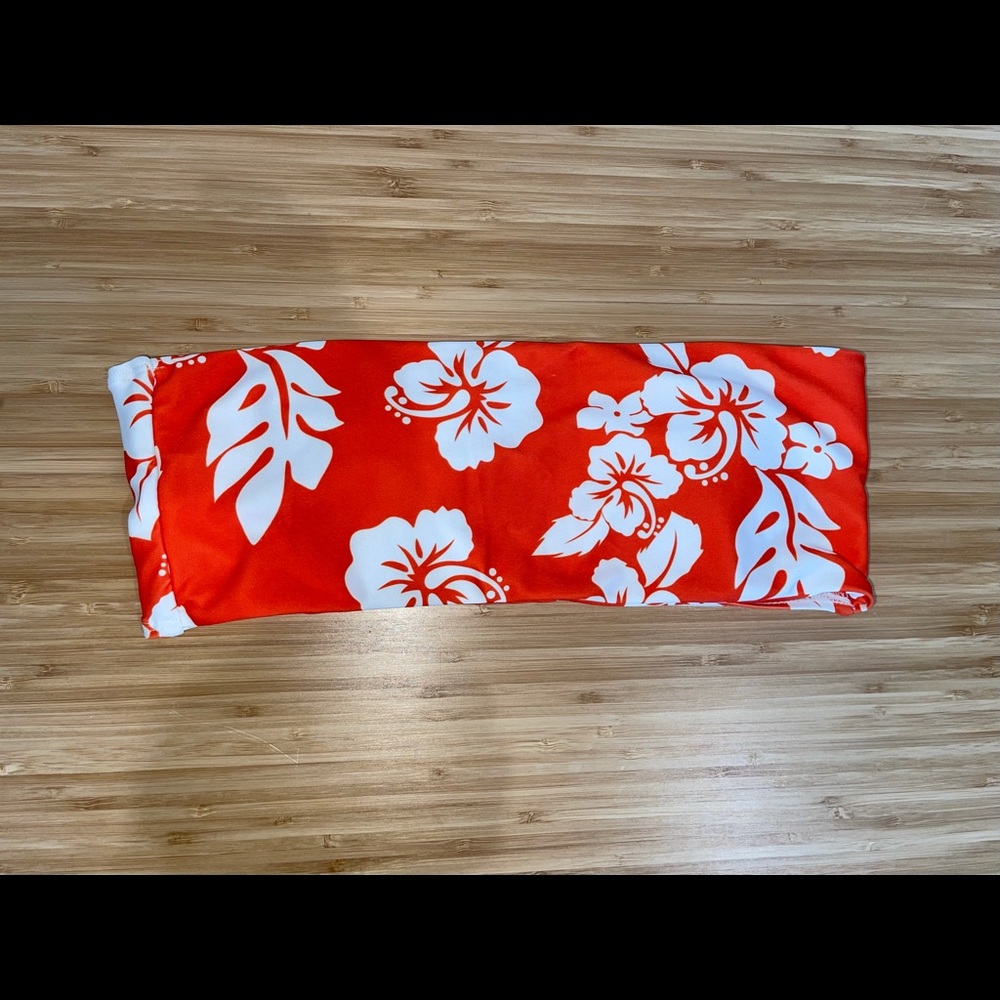 Zaful hawaiian printed bandeau top